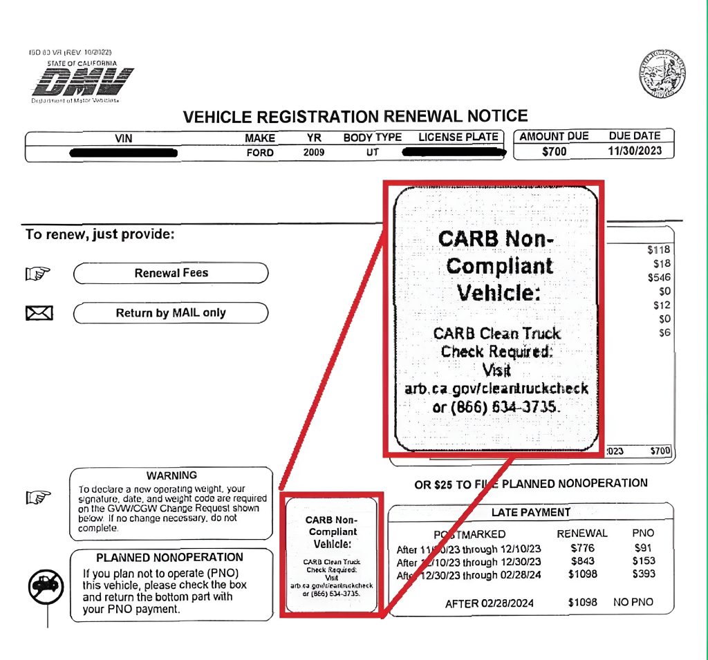 carb notice